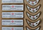 Neck and footer John Power & Son whiskey bottle vintage labels