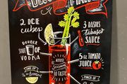 Bloody Mary Tin Metal Sign