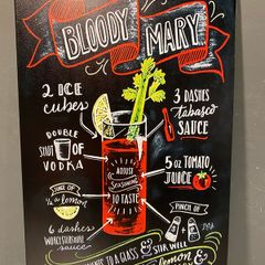 Bloody Mary Tin Metal Sign