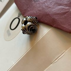 Pandora Clip Charm Brand New oxidised with Black Onyx