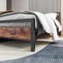 King Size Bed Frame with Wood Headboard Image 6