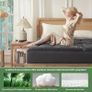 Mattress Topper Double Bed, Soft Quilted Pad for Back Pain Relief, Thick Mattress Topper with Deep Elasticated Pocket (Grey) Image 3
