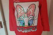 Comics lovely red sequin sweat shirt size UK12/14 EU40/42 Perfect condition Postage included
