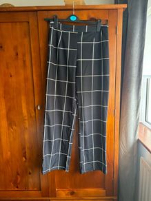 Navy and white trousers