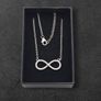 925 Sterling Silver & Cubic Zirconia Infinity Necklace Image 2
