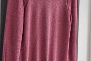 NEXT Blush Metallic Rollneck Knit Sz M (Fit 10-14UK)