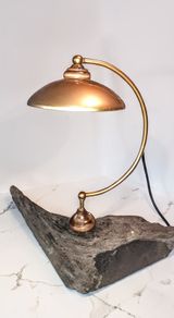 Large unique rotating boag oak lamp