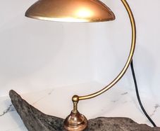 Large unique rotating boag oak lamp