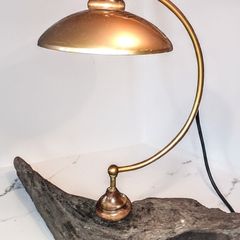 Large unique rotating boag oak lamp