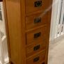 Solid Oak Tall Boy Chest of Deawers Image 2