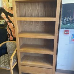 wooden shelf unit
