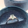 A stunning 18 ct white gold aquamarine ring size N Image 5