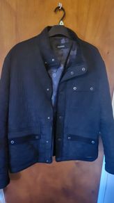 Mens black quilted Firetrap Coat