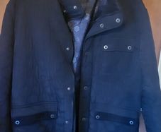 Mens black quilted Firetrap Coat