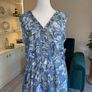 Ladies Cornflower Blue Paisley Printed Lace insert Midi Dress from Jessica Graaf Image 8