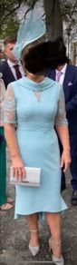 mother of bride dress and headpiece