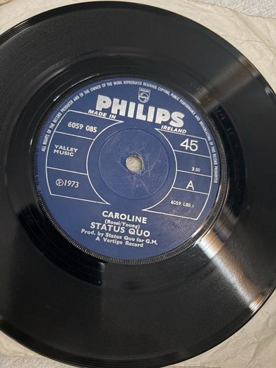 Status Quo vinyl singles Irish pressings x 2