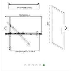 Sonas Aspect 900mm Infold Shower Door