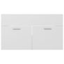 Sink Cabinet with Built-in Basin White Chipboard Image 6
