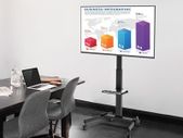 Adjustable TV Trolley with Shelf TV Bracket on Wheels