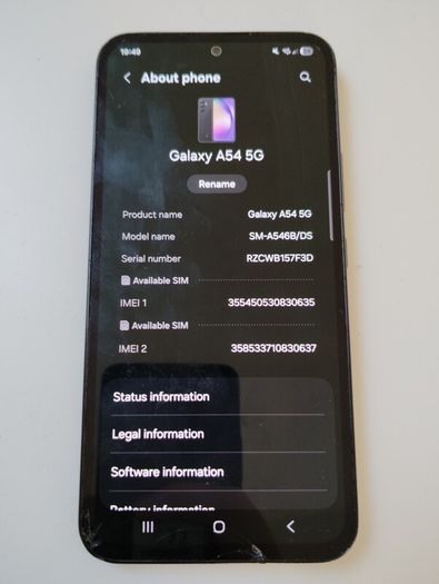 Samsung Galaxy A54 5G - Usable but Damaged