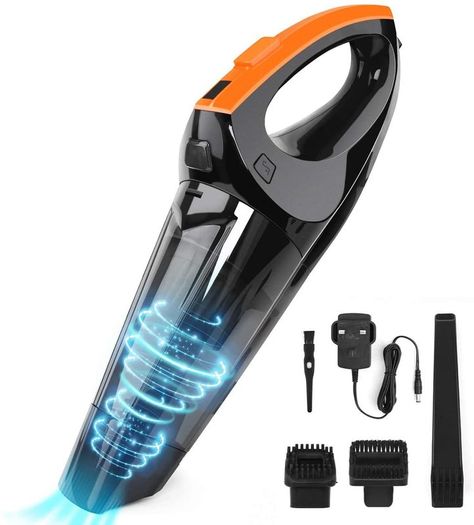 6500pA Handheld Vacuum Cleaner, Cordless Handheld Vacuum with Rechargeable 2500mAh Battery for Home and Car