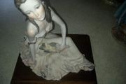 Italian Capodimonte figurine Dear 1987 by BELCAIR of seated lady.