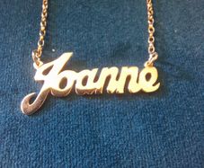 Gold name necklace