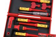 Neilsen 12pc Vde Insulated T Bar Pozi Flat Slotted Magnetic Tip Screwdriver Set