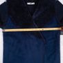 Oasis Navy Blue Faux Fur Suede Knit Waterfall Cardigan Size M Image 9
