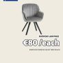 grey suedette armchair Image 6