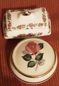 two ceramic pin dishes