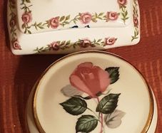 two ceramic pin dishes