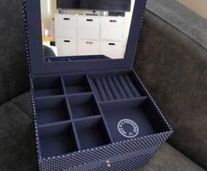 Polka Dot Blue Jewellery Box