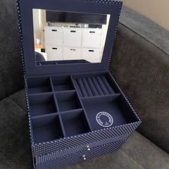 Polka Dot Blue Jewellery Box