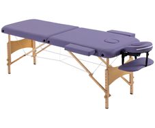 Portable 2 Section Massage Table Bed Folding Lightweight Beauty Therapy Couch Purple