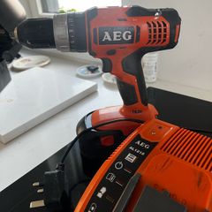 cordless AEG drill and charger