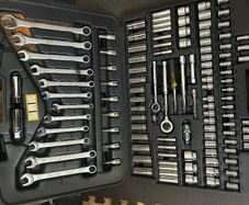Stanley socket and wrench tool set