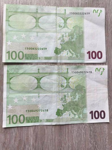 Rare 100 euro T Duisenberg banknotes 2002