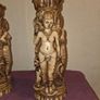 Pair of Vintage Carved Resin Vases Image 2