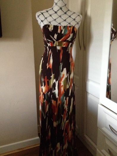 SAVIDA... Beautiful Multicoloured Maxi Dress (10-12)