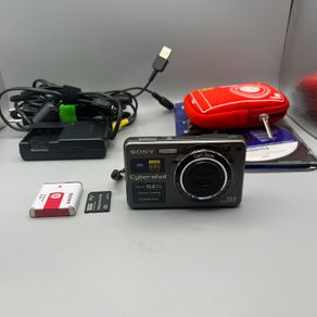 Sony DSC-W300 13.6MP Digital Camera Titanium - Full Kit