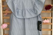 top bnwt size 12 blue frilled summer top