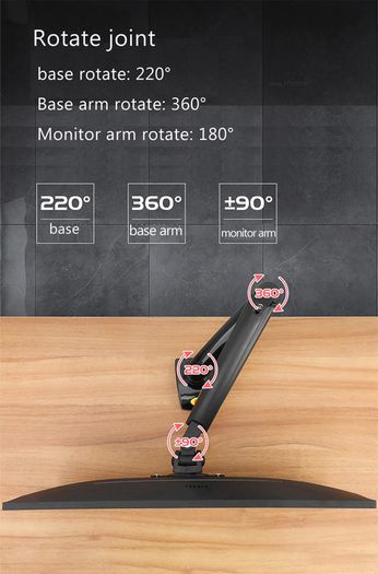 NEW F80+2pc USB3.0 17-30" desktop LED LCD Monitor Holder Arm Gas Spring Full Motion 2-9kg ergonomica dual arm