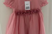 Beautiful pink baby dress by next brand new 12-18 months occasion party wedding