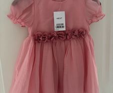 Beautiful pink baby dress by next brand new 12-18 months occasion party wedding
