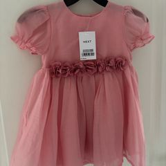 Beautiful pink baby dress by next brand new 12-18 months occasion party wedding
