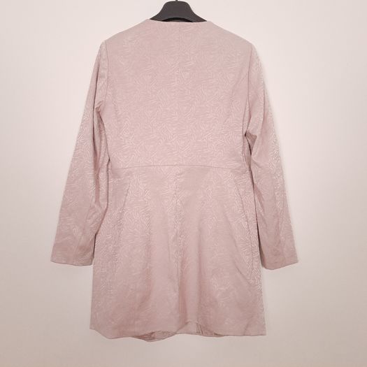 Edina Ronay Blush Pink Embossed Pattern Coat Size L/XL