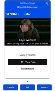 Faye Webster Ticket for August 27th