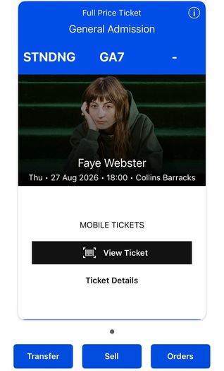 Faye Webster Ticket for August 27th